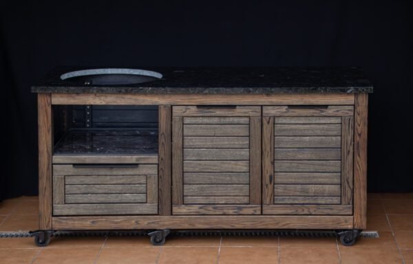 Kamado stalas "Solid Oak - Black-S" - Image 4