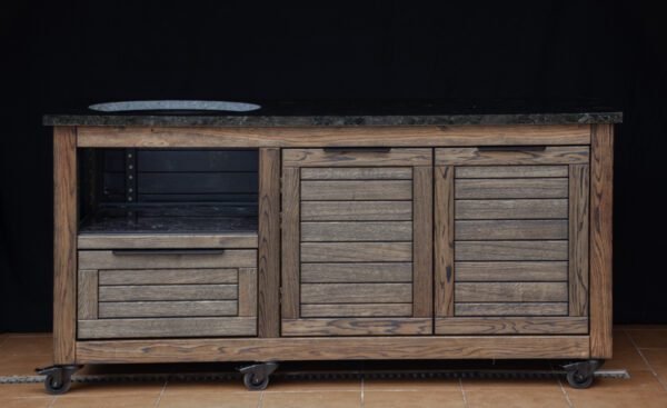 Kamado stalas "Solid Oak - Black-S" - Image 7