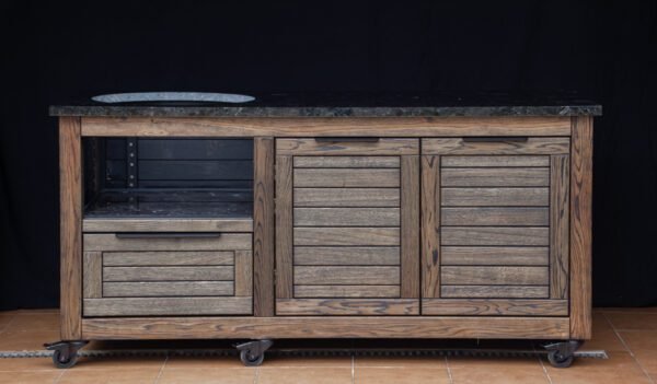 Kamado stalas "Solid Oak - Black-S" - Image 2