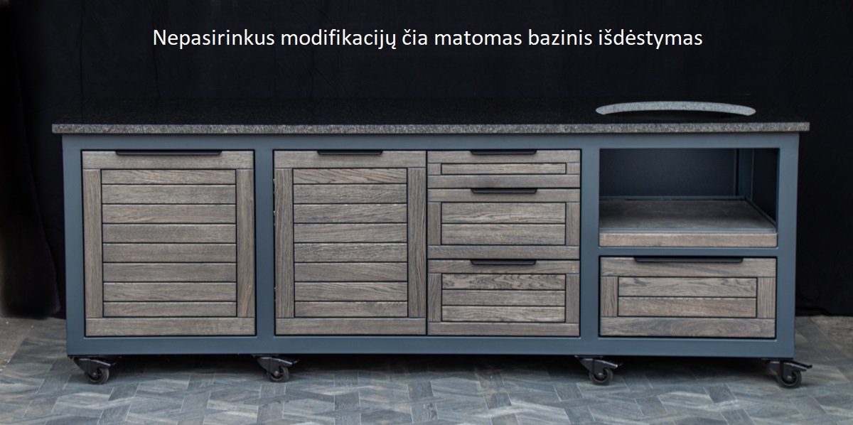 Kamado stalas "Big250 Oak-black/9005" - Image 53