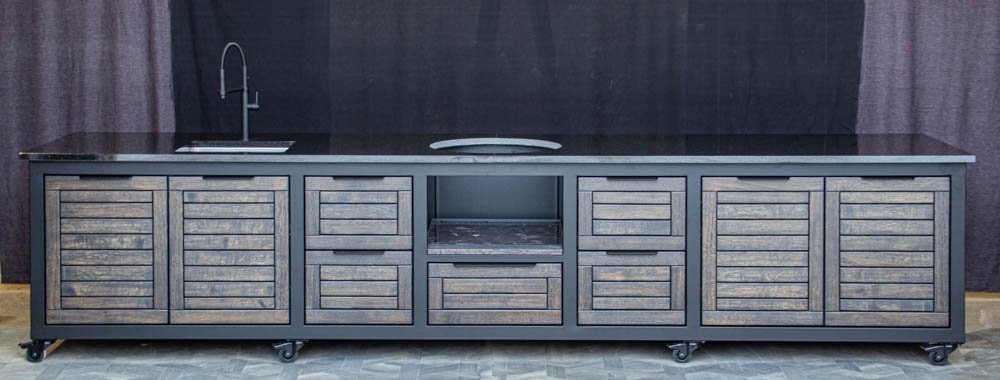 Kamado stalas "Big400 Oak-black/9005" - Image 4