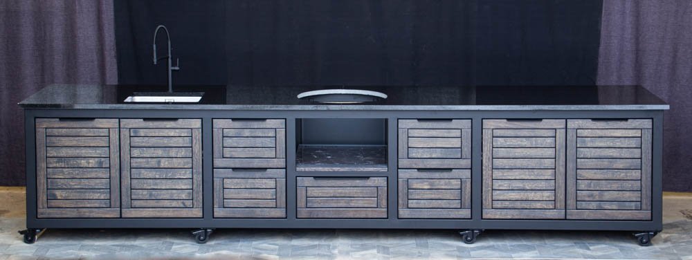 Kamado stalas "Big400 Oak-black/9005" - Image 2