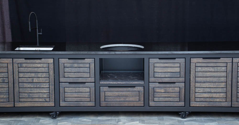 Kamado stalas "Big400 Oak-black/9005" - Image 8