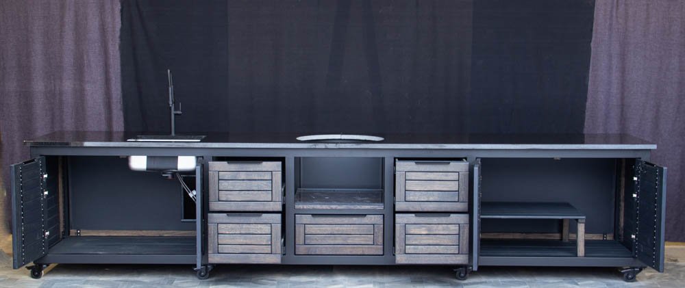 Kamado stalas "Big400 Oak-black/9005" - Image 11