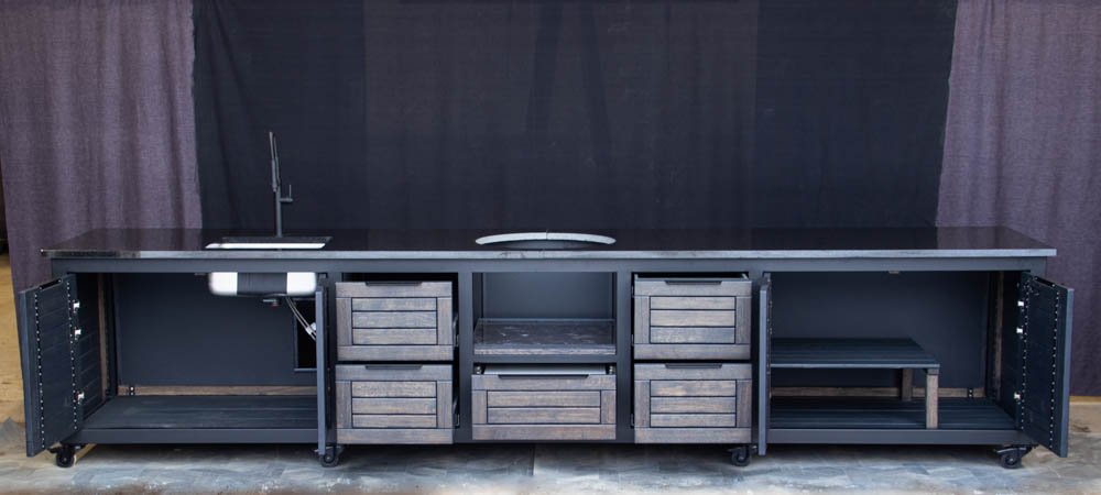 Kamado stalas "Big400 Oak-black/9005" - Image 26