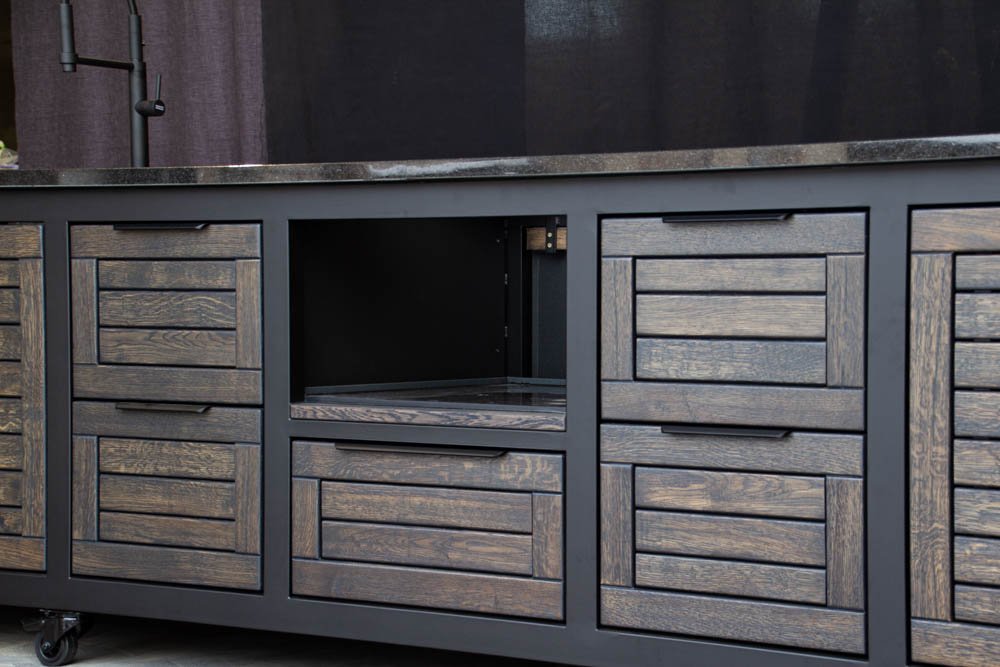 Kamado stalas "Big400 Oak-black/9005" - Image 10